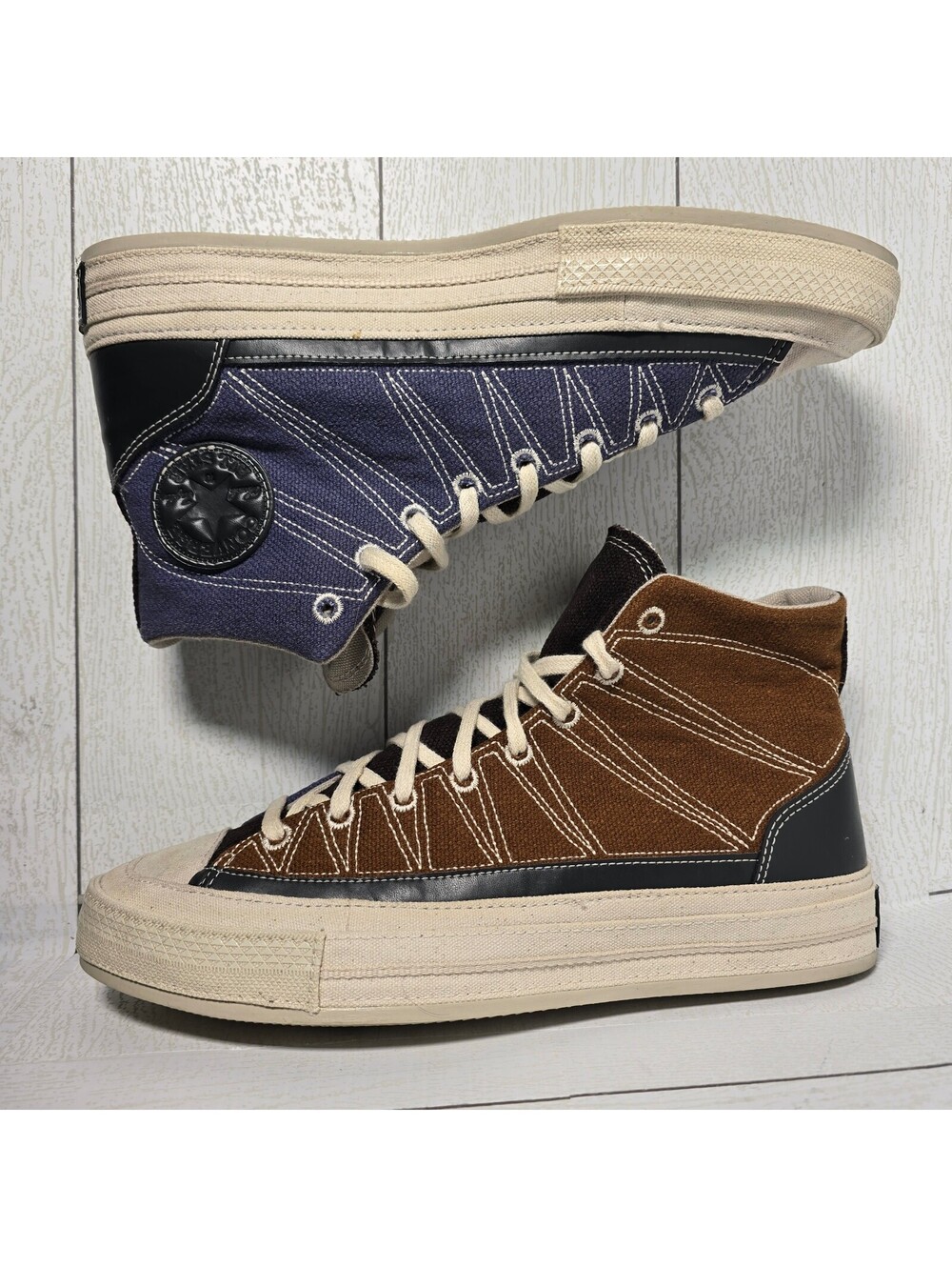 Converse Chuck 70 Hi Cozy Granola Brindle Brown Blue Men’s 10 171548C